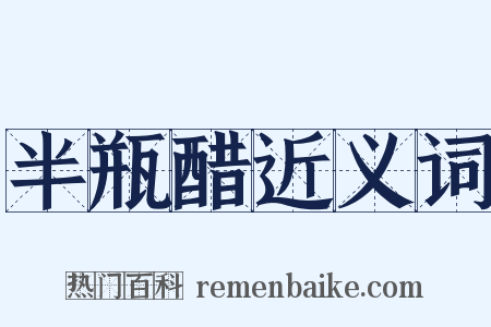 半瓶醋近义词是什么意思的图片